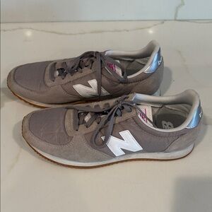New Balance Taupe and White Sneakers size 8